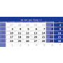 Trojmesačný kalendár modrý so špirálou 2024