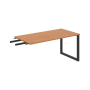 Pracovný stôl UNI O, kolmo reťaziaci, 160x75,5x80 cm, jelša/čierna