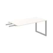 Pracovný stôl UNI O, kolmo reťaziaci, 160x75,5x80 cm, biela/sivá