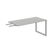 Pracovný stôl UNI O, kolmo reťaziaci, 160x75,5x80 cm, sivá/sivá