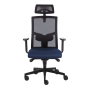 Kancelárska stolička GAME Šéf SYN modrá (Bombay 37) + PDH nastaviteľný + podrúčky P44
