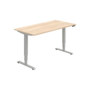 Pracovný stôl RUN, PO, 3S, 160x64,5-130,5x80 cm, agát/sivá