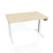Pracovný stôl Motion, PO, 3S, 120x61 - 128x80 cm, agát/biela