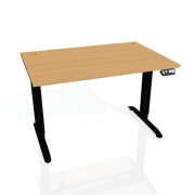 Pracovný stôl Motion, PO, 3S, 140x61 - 128x80 cm, buk/čierna