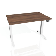 Pracovný stôl Motion, PO, 3S, 160x61-128x80 cm, orech/biela