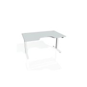 Pracovný stôl Motion Ergo, ZO, 2S, 180x70,5-120,5x90 cm, sivá/biela