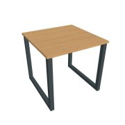Pracovný stôl UNI O, 80x75,5x80 cm, buk/čierna