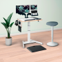 Ergonomická balančná stolička Leitz Ergo na státie, svetlo šedá