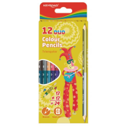 Ceruzkové pastelky KEYROAD dvojité 24 farieb
