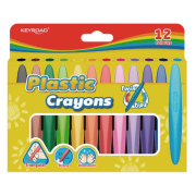 Voskové pastelky KEYROAD Twin Tips trojhranné mix farieb