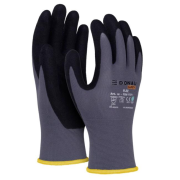 Rukavice pletené, polomáčané DONAU SAFETY Flex, kat. II šedé veľ. 8