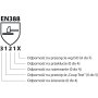 Rukavice pracovné kombinované DONAU SAFETY bielo-námornícke modré veľ. 10/XL