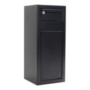 Nábytkový sejf Cashmatic 1, s vhadzovacím mechanizmom, na kľúč, čierny