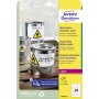Etikety polyesterové veľmi odolné 70x37mm Avery A4 biele 20 hárkov