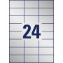 Etikety polyesterové veľmi odolné 70x37mm Avery A4 strieborné 20 hárkov