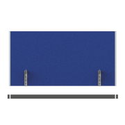 Paraván na hranu stola Akustik, 90 cm, modrý
