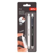 Nekonečná mechanická ceruzka APLI, biela/čierna, 2 ks