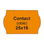 Etikety CONTACT 25x16 oranžové oblé