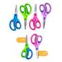 Detské nožnice DONAU Soft Grip okrúhlá čepeľ, 13 cm, mix farieb, displej 30 ks