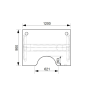 Pracovný stôl Motion Ergo, PO, 3S, 120x61-128x90 cm, sivá/čierna